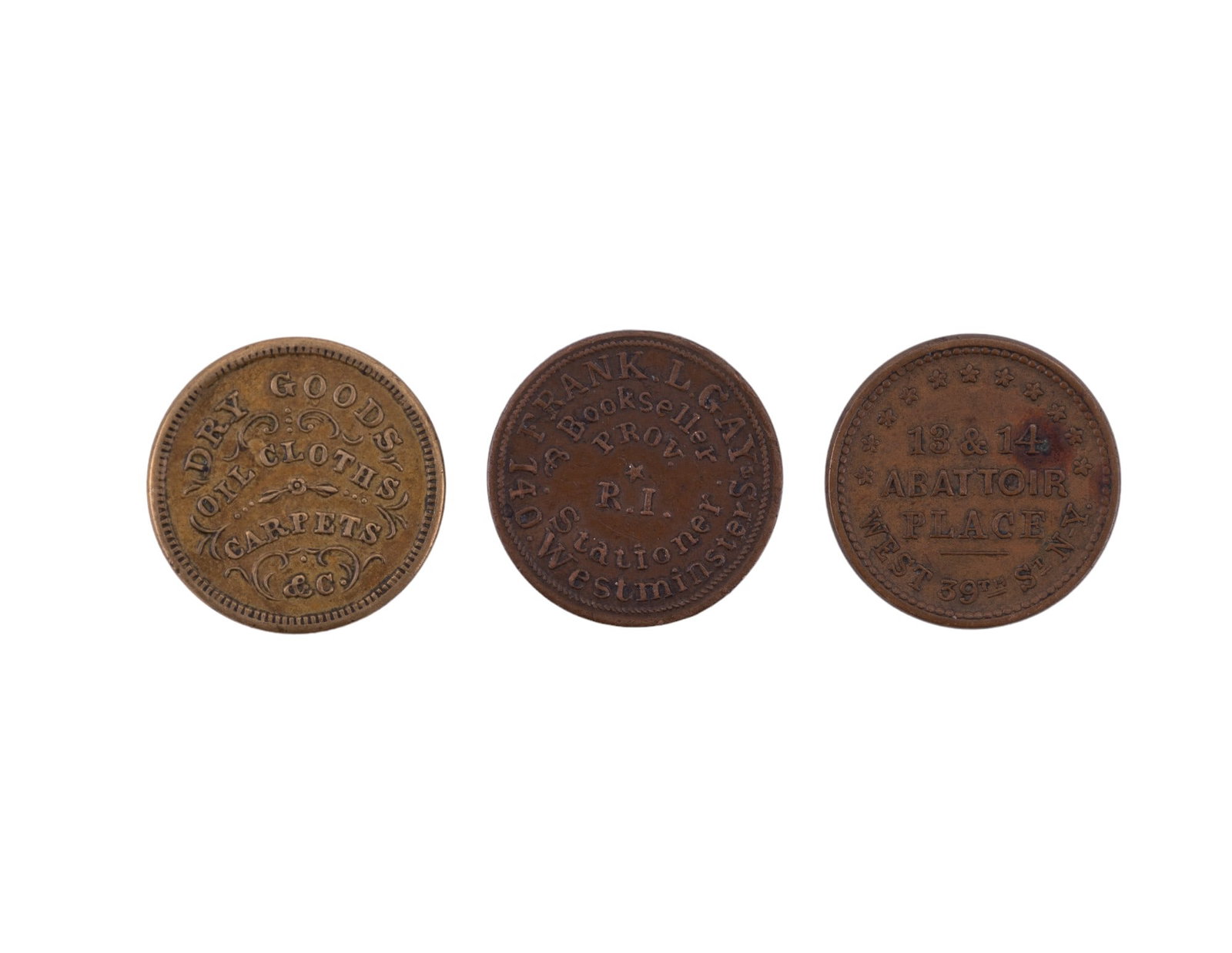 Civil War Store Card Tokens (3) (1 of 8)