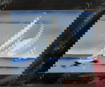 Vintage Nautical Art with Mirror Frame