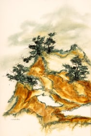 Asian Style Watercolor by C. Winterle Olson