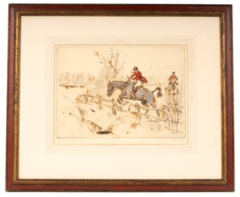 Tom Carr (UK 1912-1977) Hand-Colored Etching