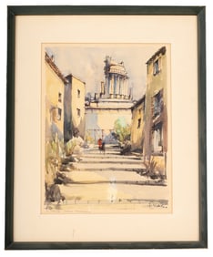 Watercolor of Roman Ruins