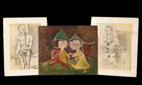 Folk Painting and Figure Studies (3)