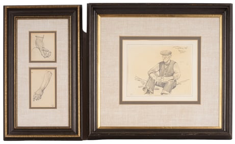 Vintage Signed Art and Study Drawings