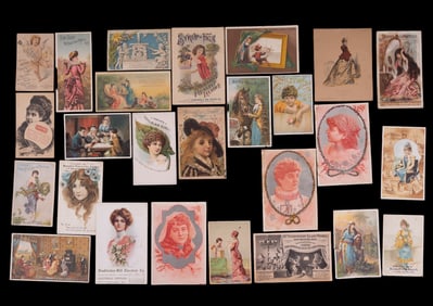 Victorian Trade Cards With Women & Cherubs (26)
