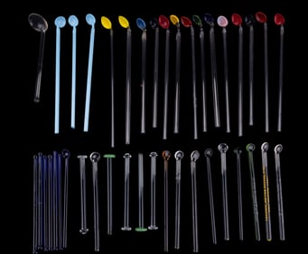 Vintage Advertising Glass Swizzle Sticks