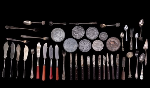 Antique Artist's Pallets & Silver Plate