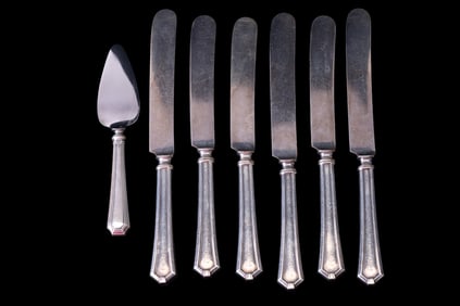 Sterling Weighted Handle Knives, Cake Server (7)