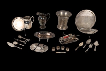 Large Silver Plated Grouping