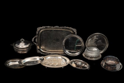 Silver Plated Platters, other Silver Plate Vessels