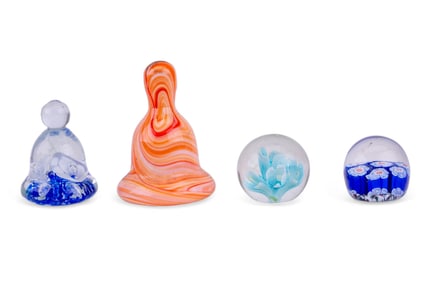 Murano, Gibson, more Art Glass Paperweights (4)