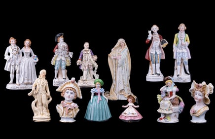 Victorian Style Porcelain Figures, Head Vases (12)