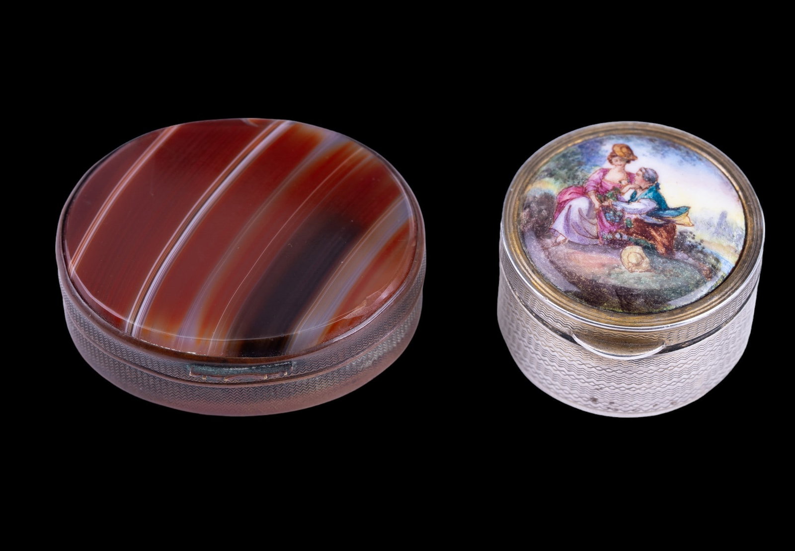 Antique Sterling Enamel Boxes (1 of 6)