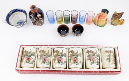 Sake Cup Set and Other Asian Items