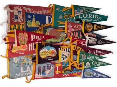 Vintage Pennants (24 Pc.)