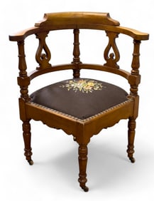 Needlepoint Corner Chair