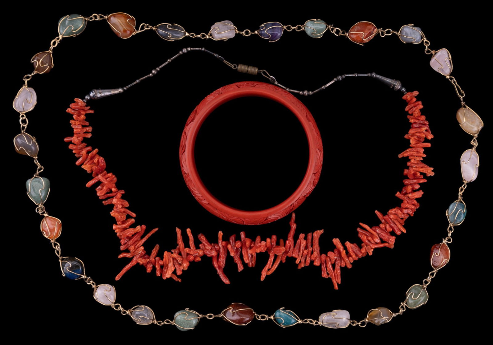 Estate Sterling Coral and Vintage Jewelry (1 of 8)