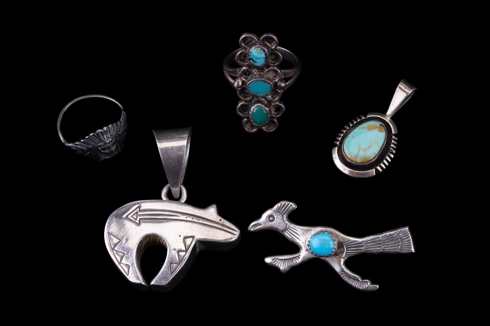 Native American Turquoise & Sterlin Silver Jewelry (1 of 6)