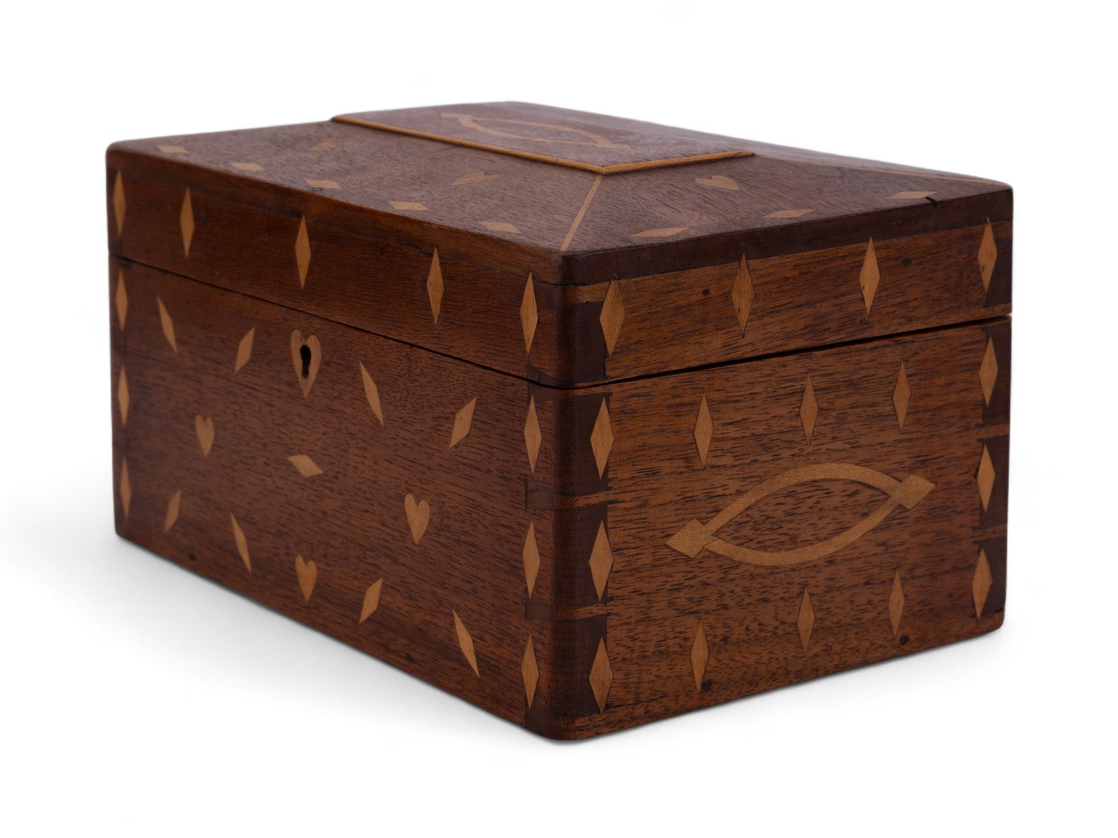 Early Marquetry Folk Art box (1 of 9)
