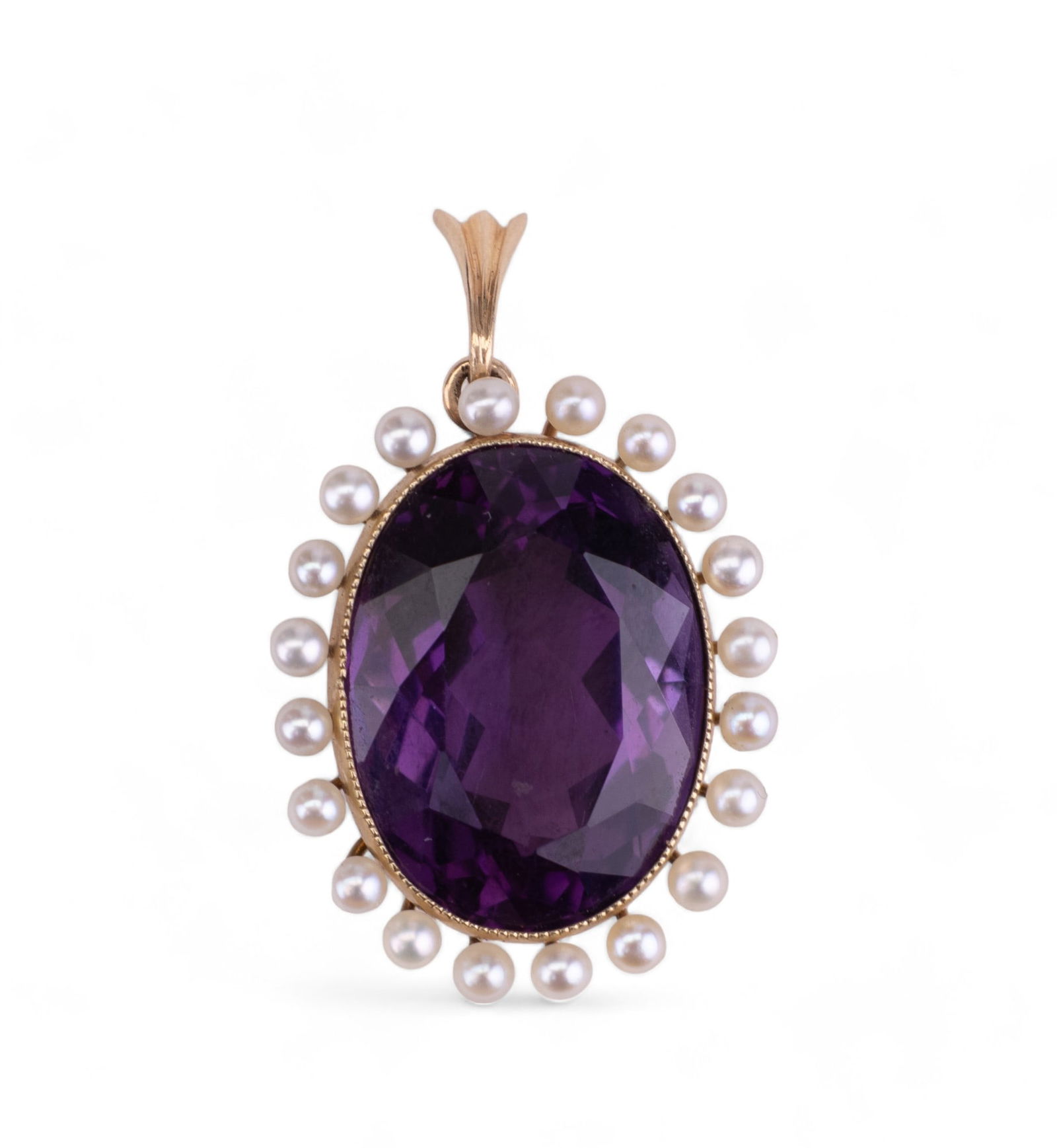 18K Gold Early Amethyst Pendant (1 of 6)