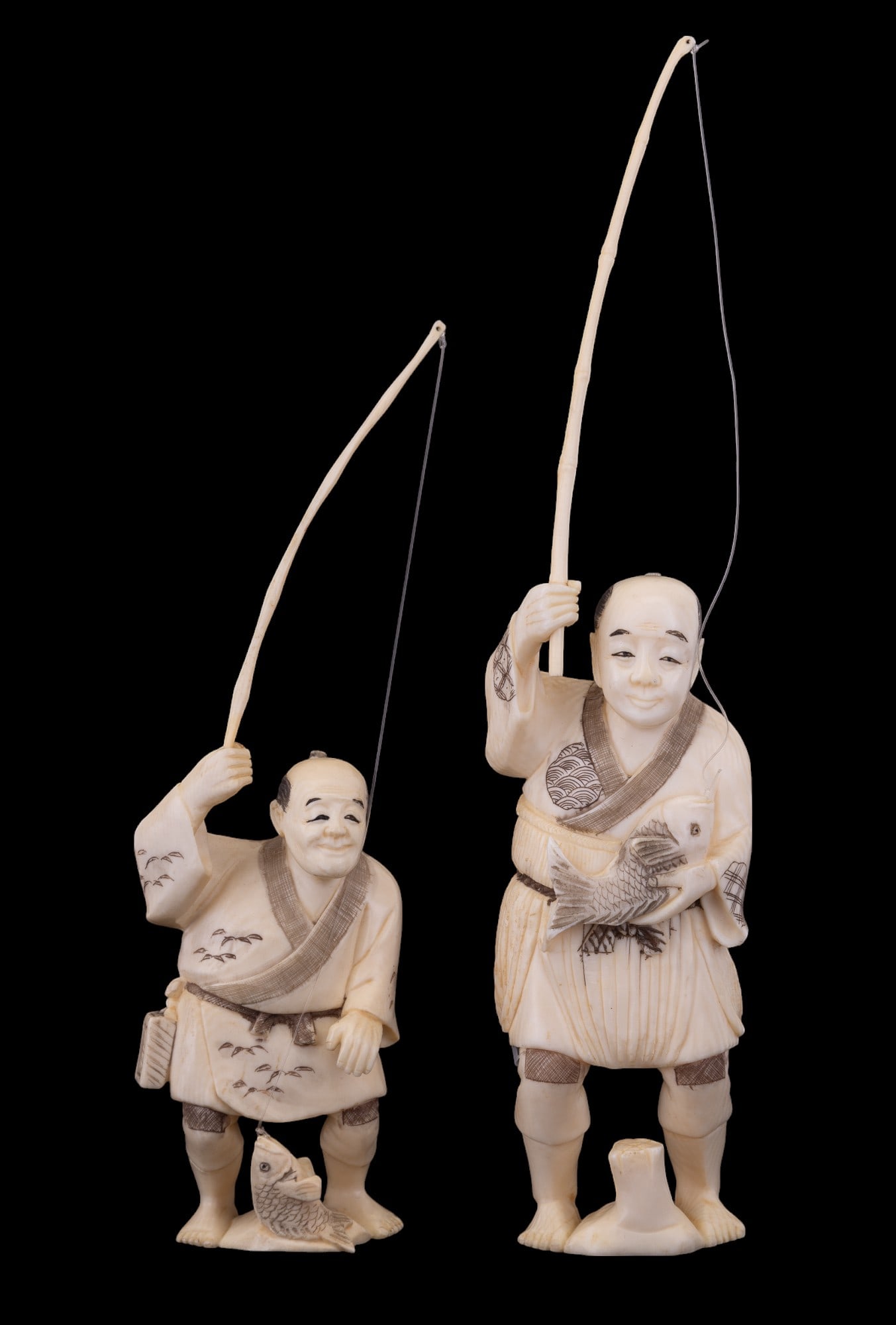 Nat. Material Carving of Two Japanese Fishermen (1 of 14)