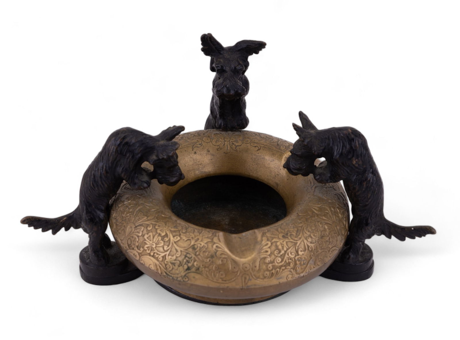 Vienna Bronze Mini Schnauzer Cigarette Ash Tray (1 of 10)
