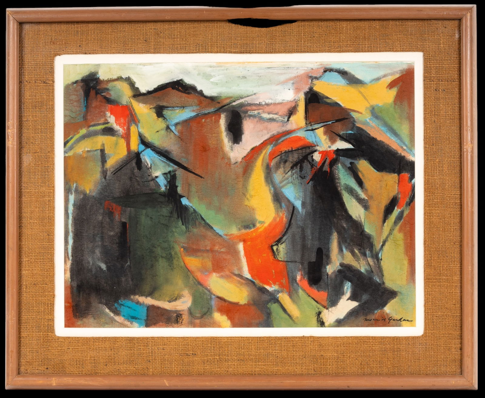 Morris Gordon Abstract on Paper "Rock Face" (1 of 8)