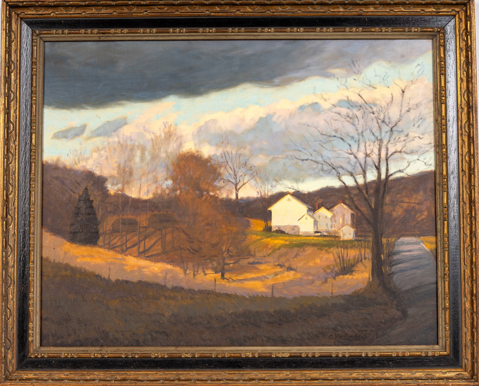 Rural Pennsylvania Winter Landscape, Signed (1 of 5)