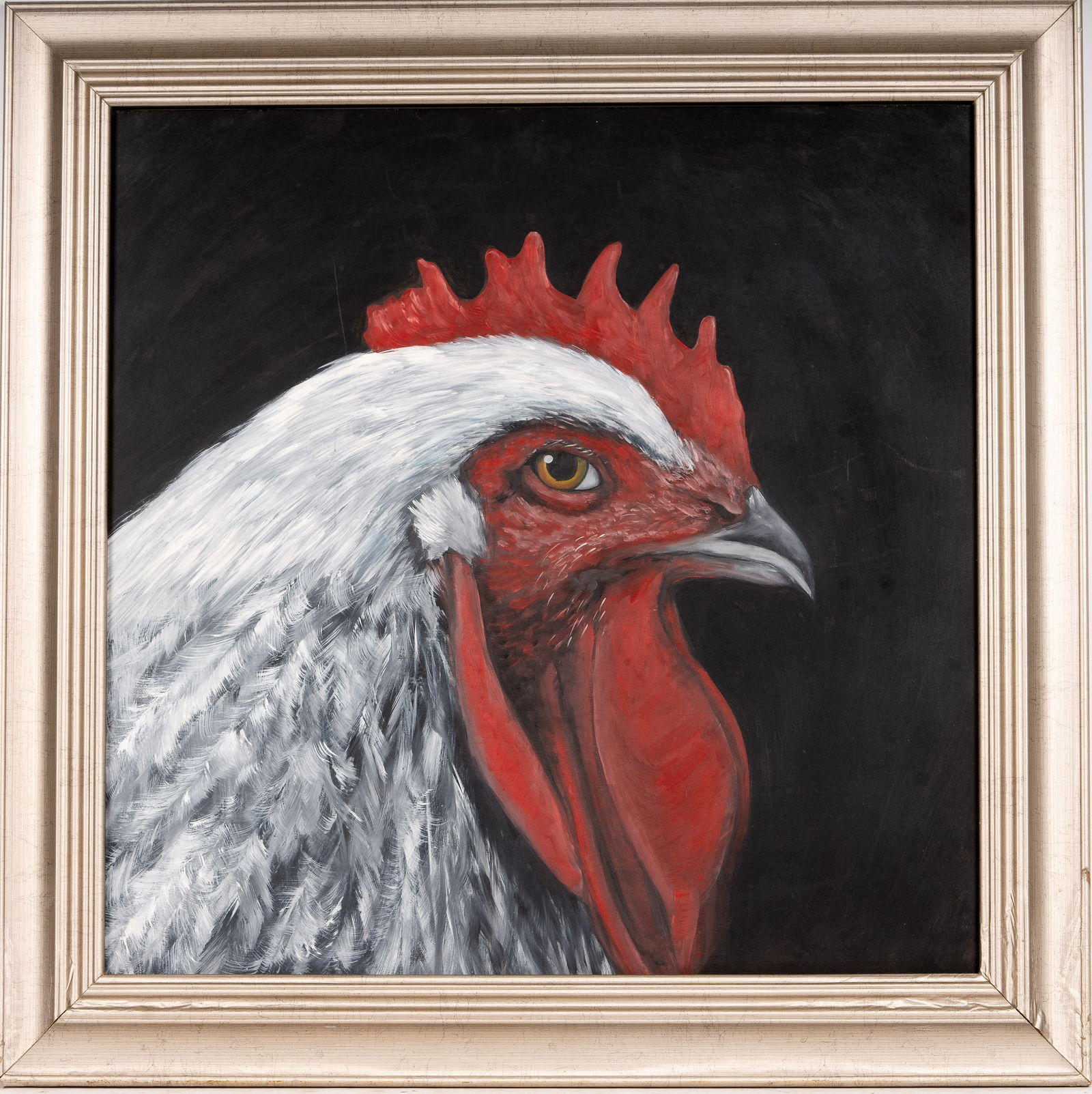 Chicken Portrait - Acrylic on Board (1 of 5)