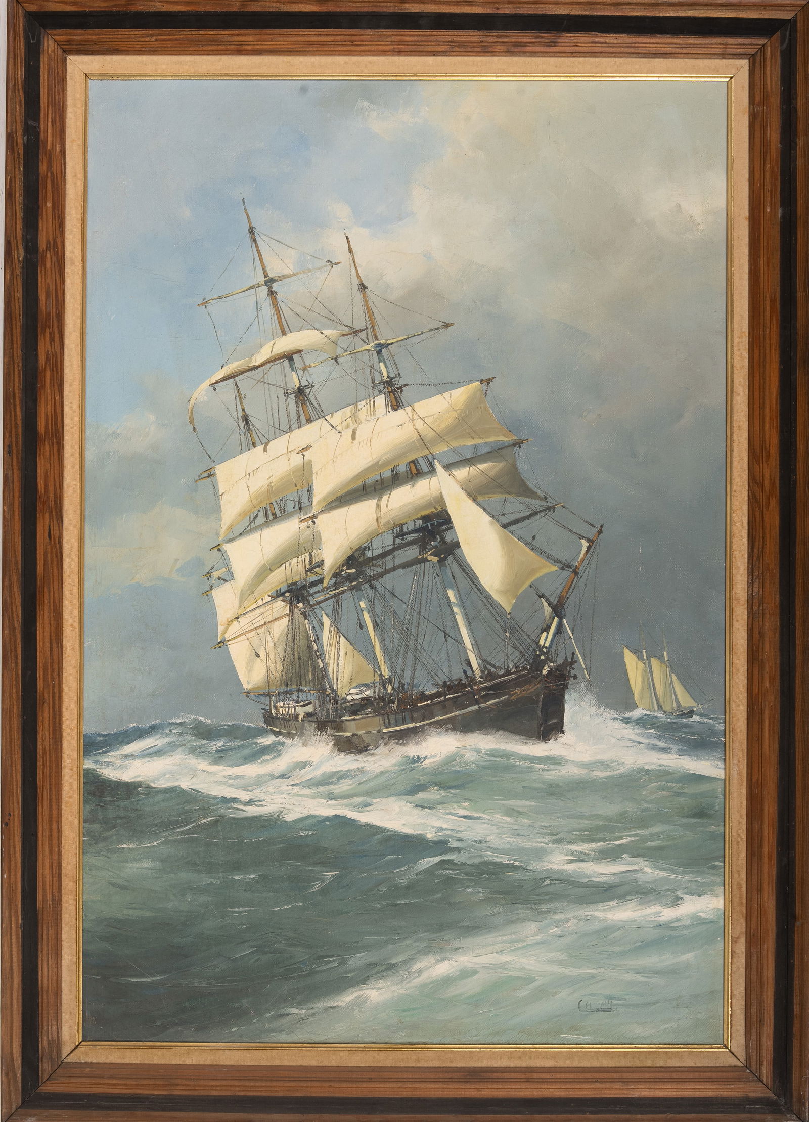 Oil Painting of Clipper at Sea (1 of 5)