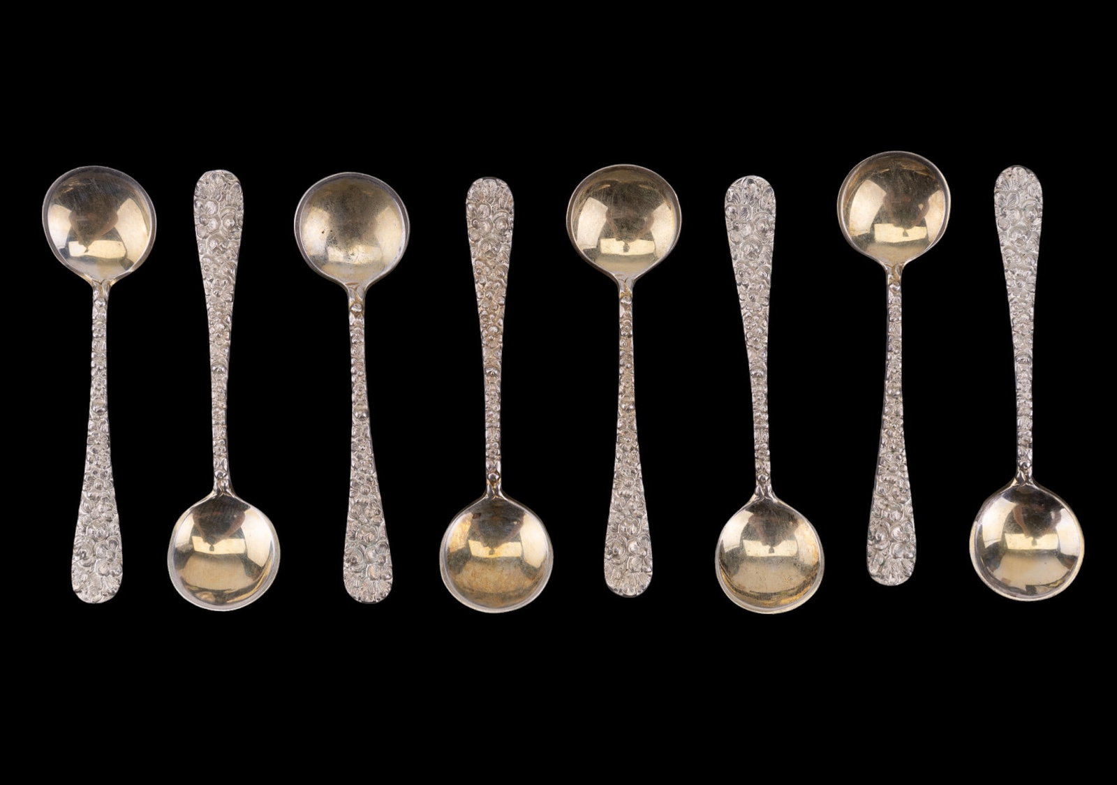 S. Kirk & Son Stieff Rose Master Salt Spoons (8) (1 of 4)