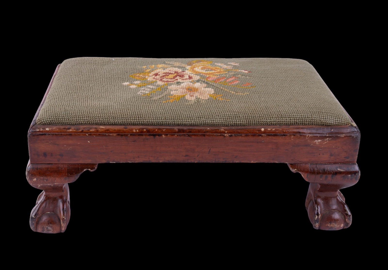 Footstool w/ Ball & Claw Feet (1 of 6)