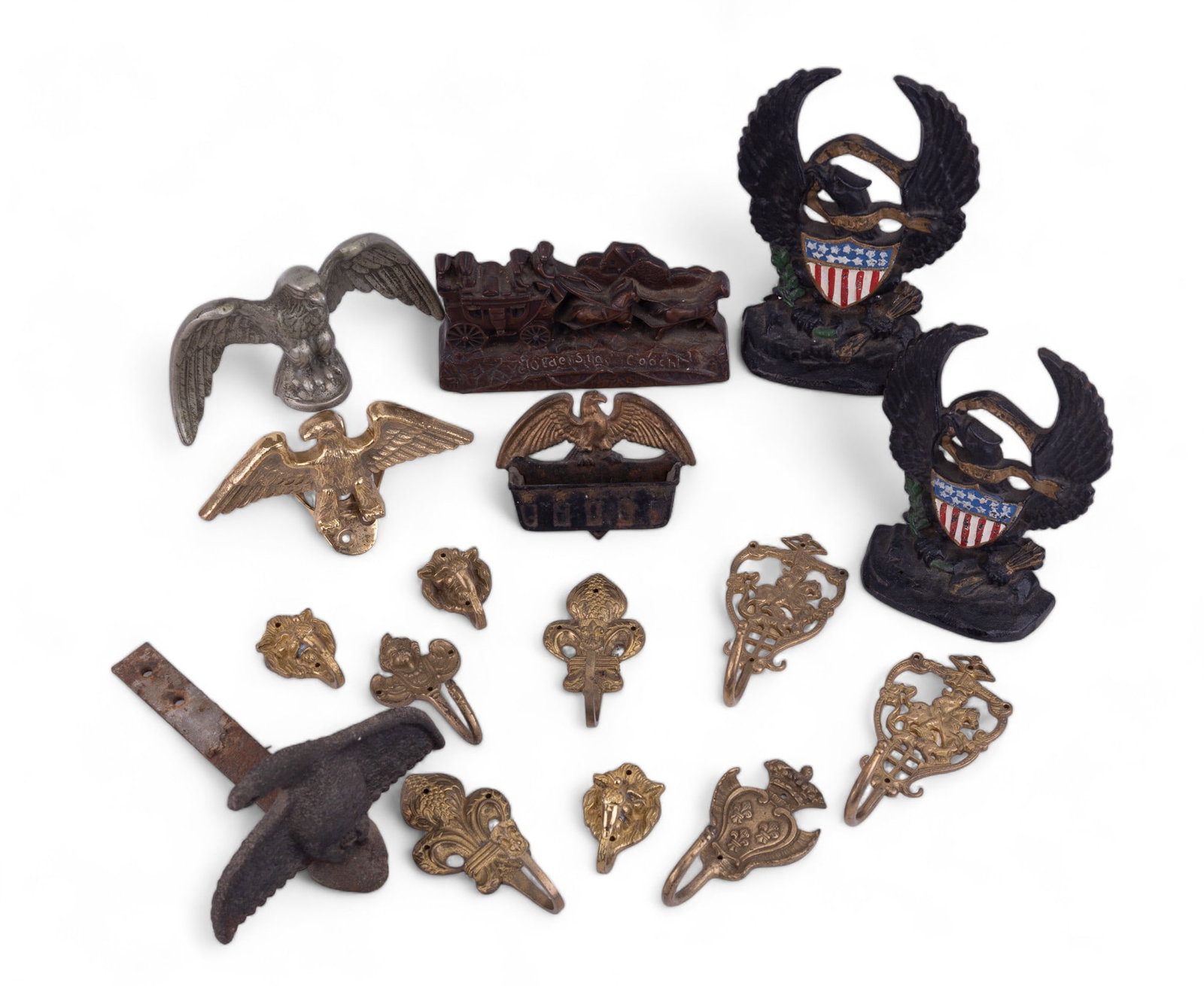 Cast Eagles Vintage & Antique, Brass Hooks (1 of 13)