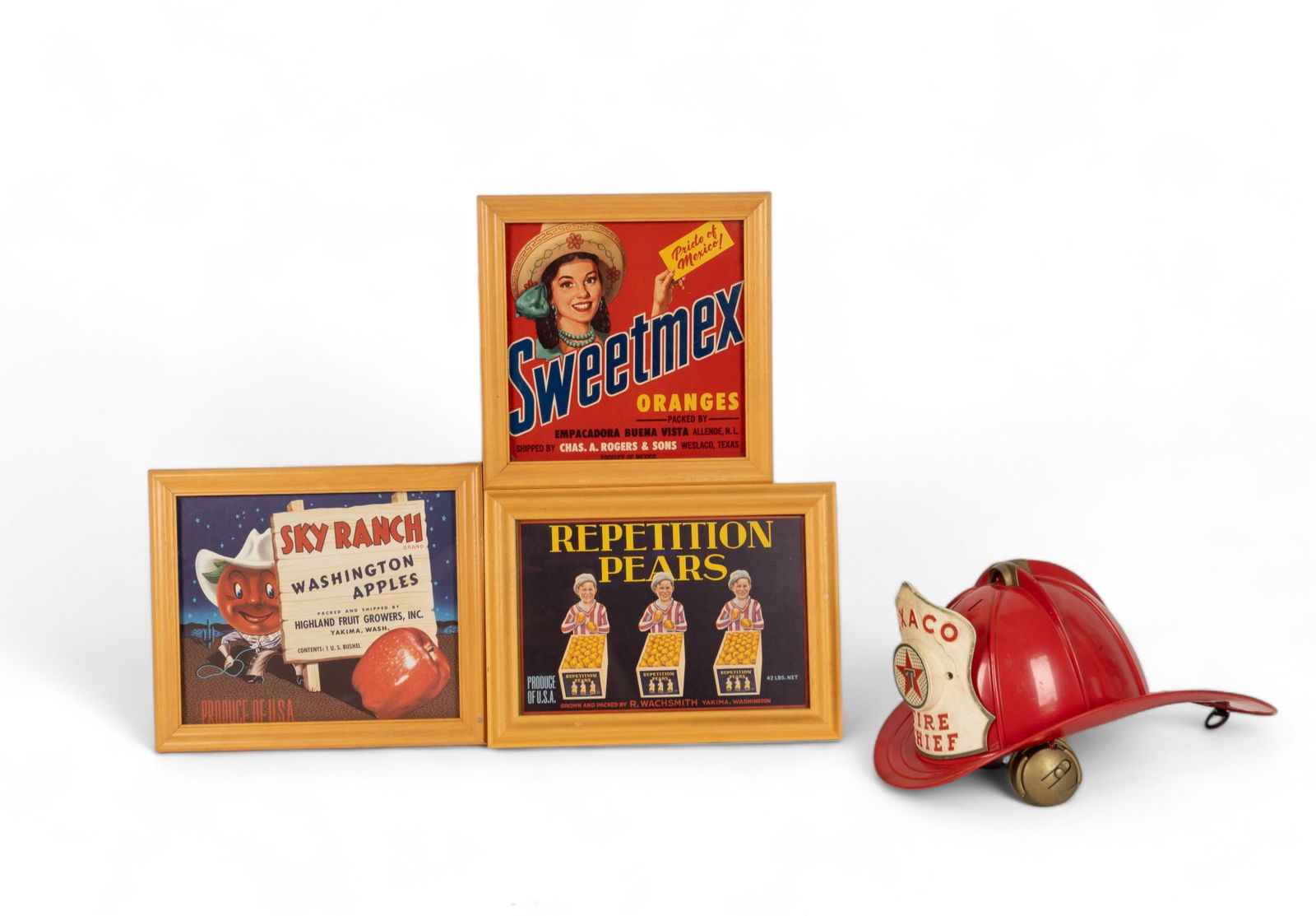 Texaco Firefighter Hat & Fruit Crate Labels (1 of 9)