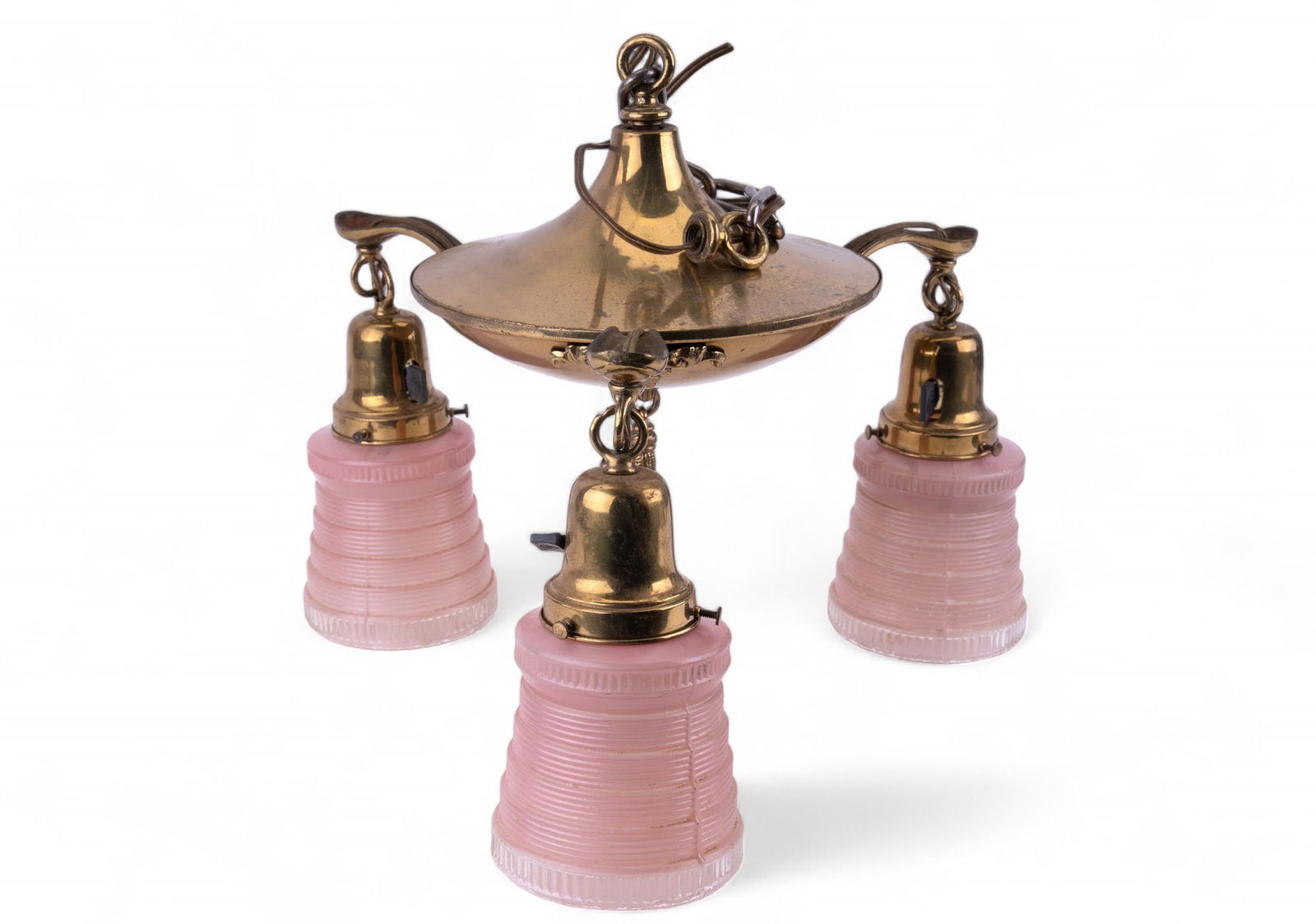 Art Deco 3-Shade Hanging Light (1 of 7)