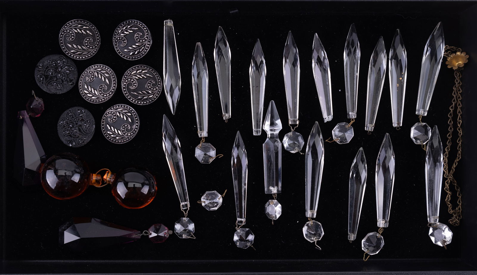 Antique Glass Beads, Crystals, & Buttons (1 of 12)