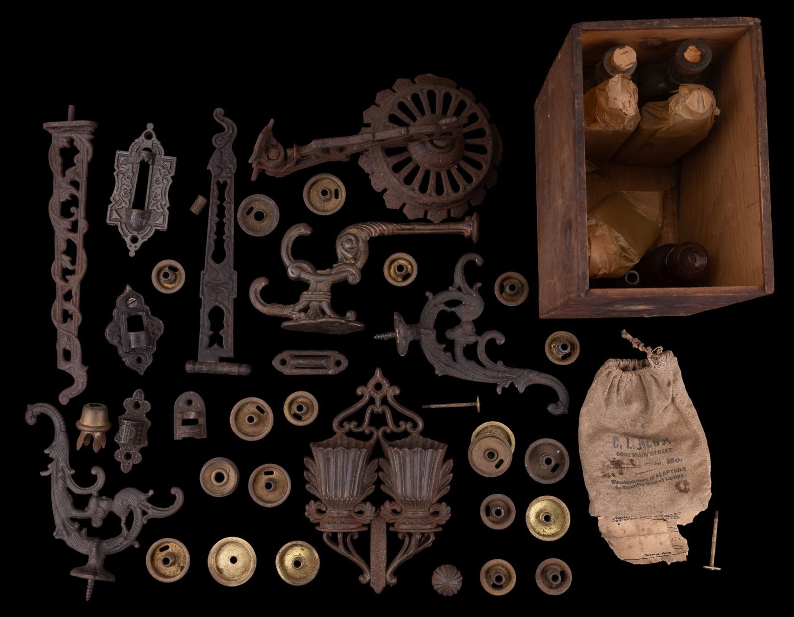 Antique Patent Medicine & Cast Iron Fixtures (1 of 7)