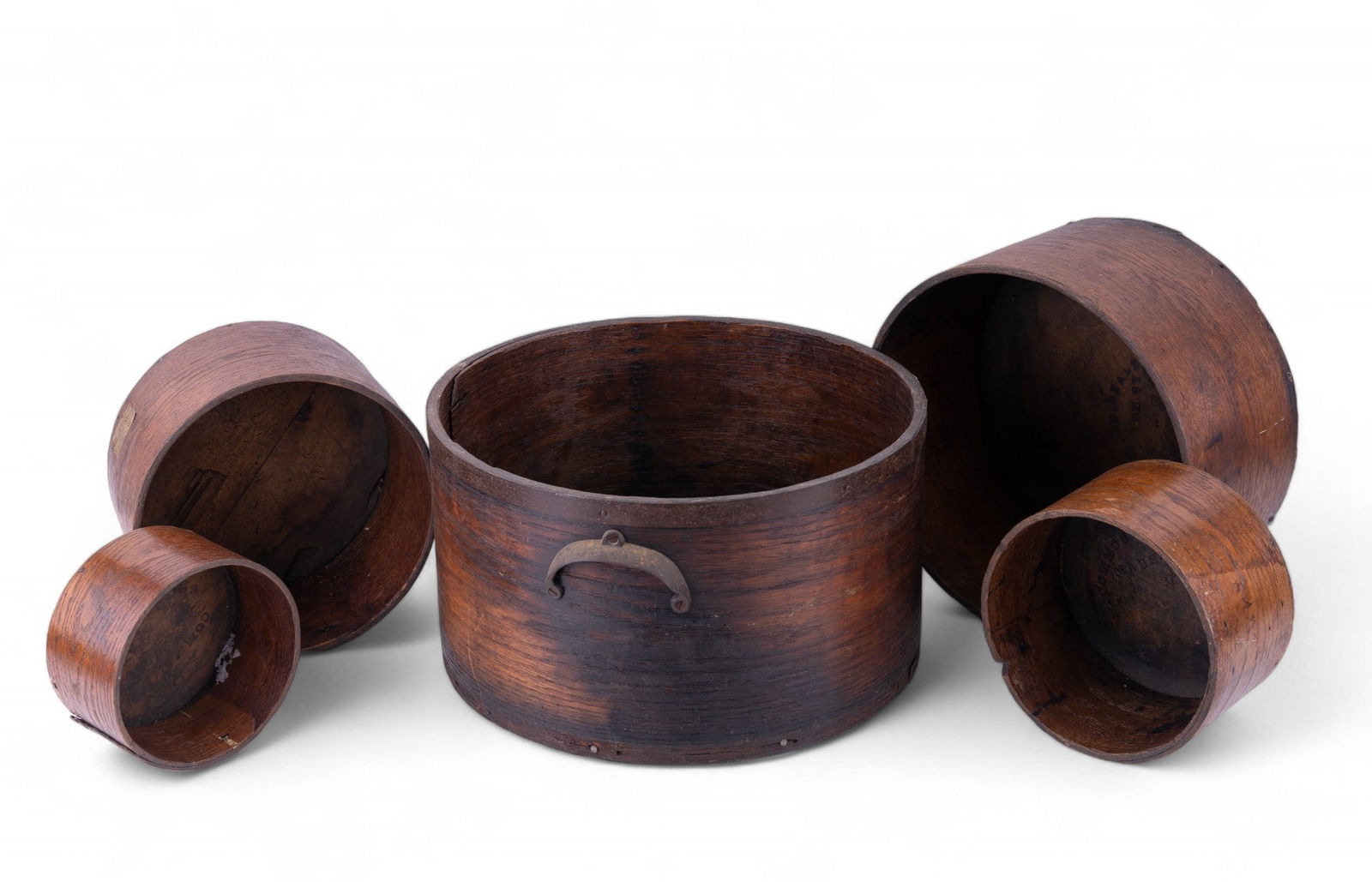 Antique Oak Bent Wood Dry Measure Set (1 of 7)