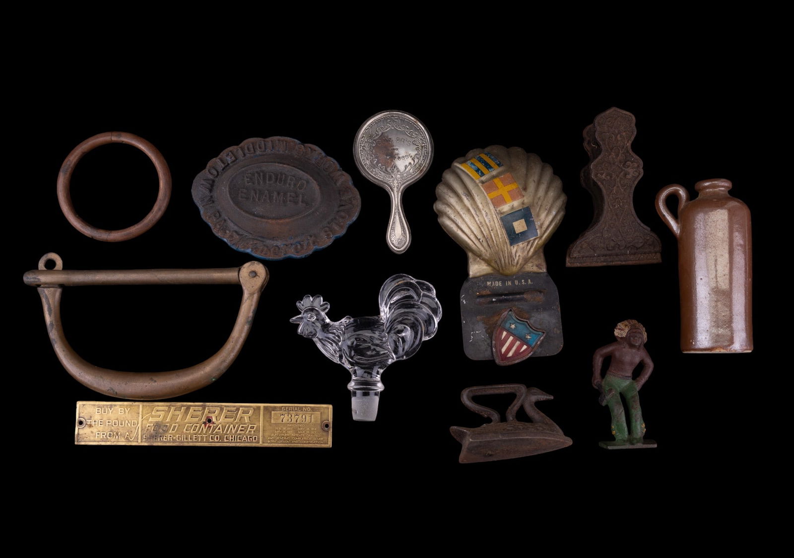 Antique Glass, Brass, Cast, & More (1 of 10)