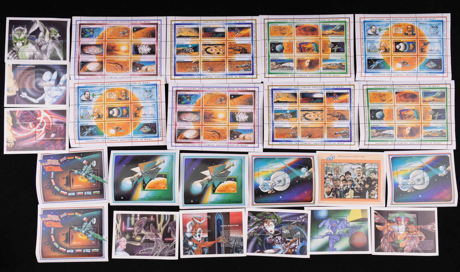 Space & Alien Themed International Stamps NEW (1 of 8)