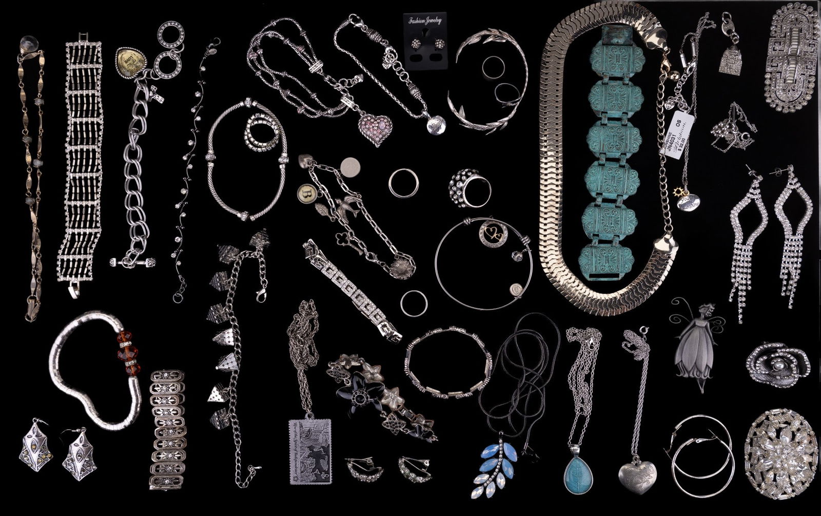 Rhinestone, Silvertone Costume Jewelry (1 of 16)