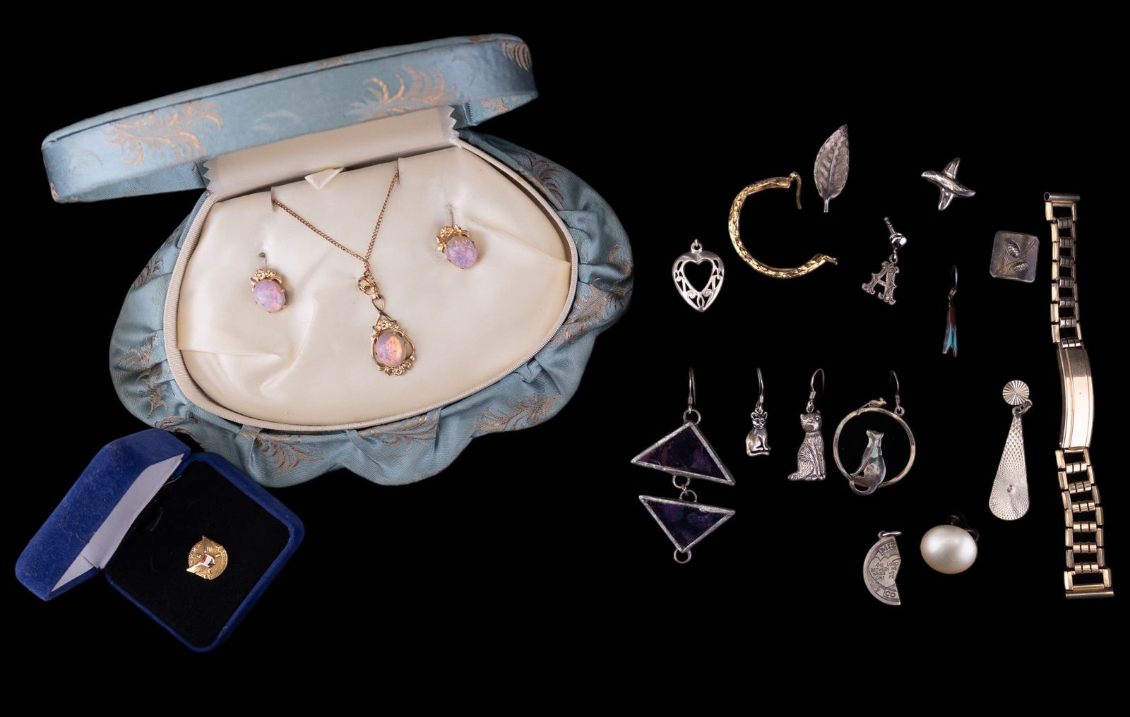 Van Dell Opal Gold Fill Set, Other Sterling Silver (1 of 14)