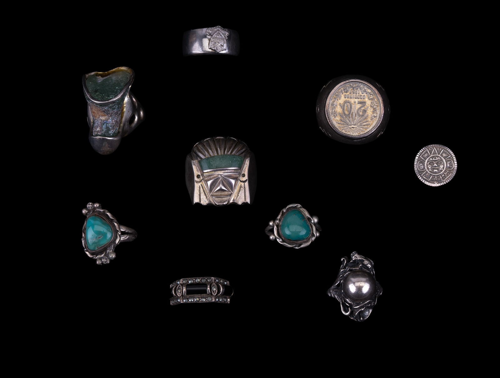 Sterling Silver Rings w/ Accent Stones (9) (1 of 9)