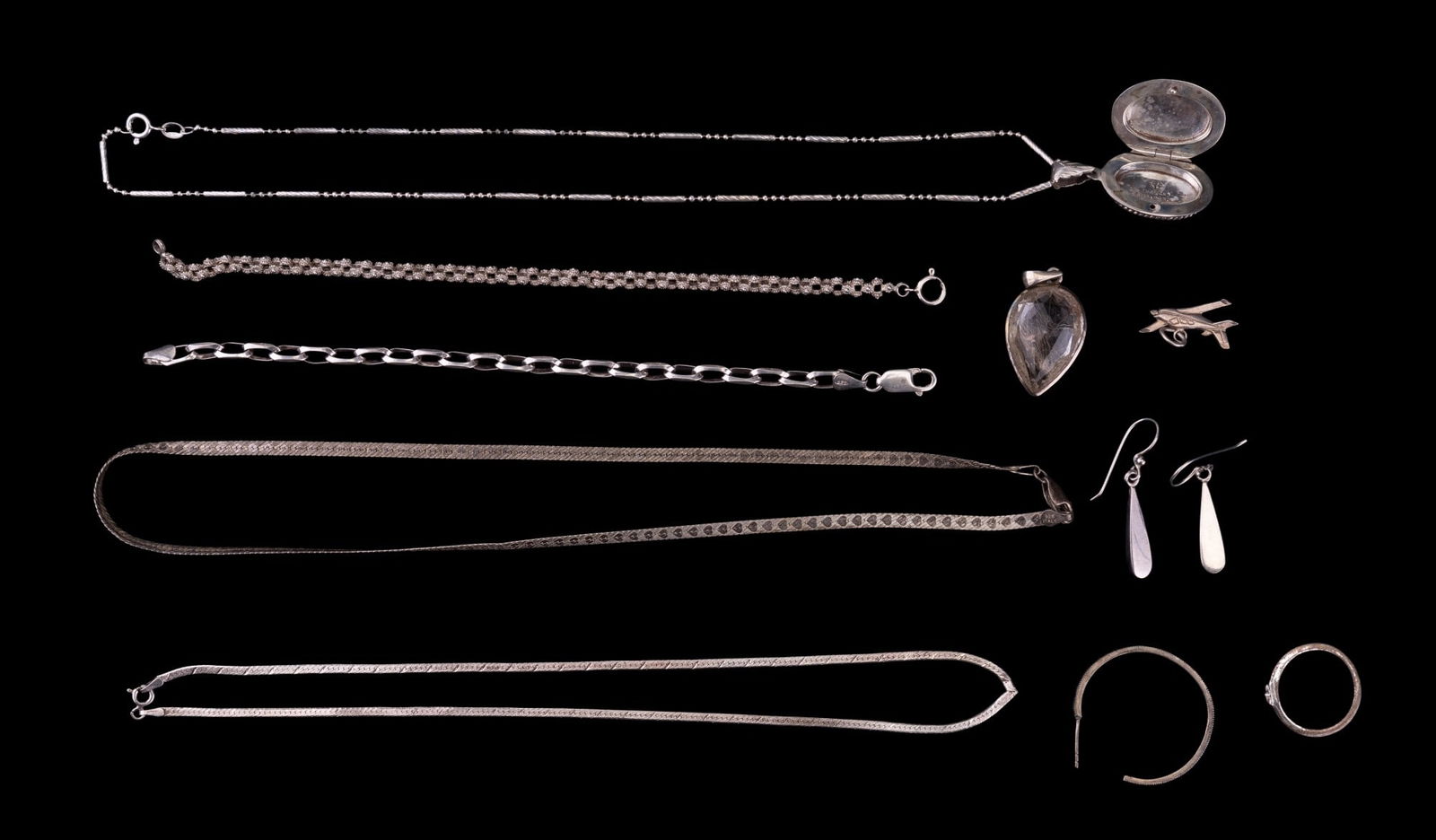 Sterling Silver Marked Jewelry Grouping (1 of 13)