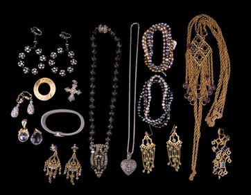 Sterling Silver, Crystal, Goldette Jewelry