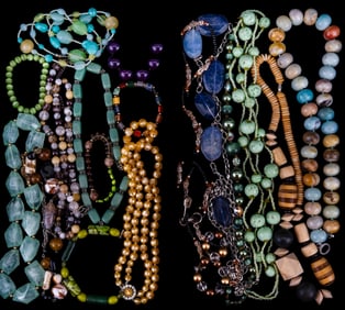 Sterl. Silver Nat. Stone Necklace & more Jewelry