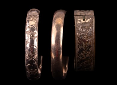 Vintage Gold Filled Hinged Bracelets