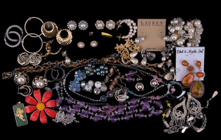 Crystal, Silvertone Jewelry, Earrings