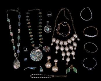 Sterling Abalone Jewelry, Pearl, Faux Pearl