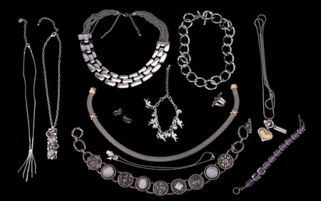 Monet Chain, Silvertone Costume Jewelry