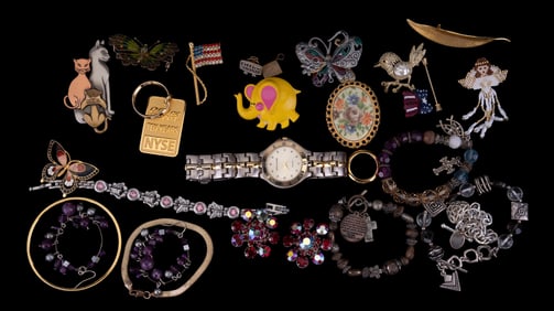 Pierre Cardin Diamond, Vintage Avon Pin & More